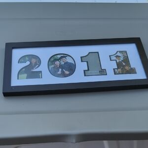 Black Photo Frame with 2011 Cutout Design